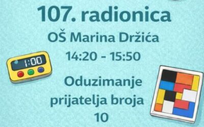 JAVNI POZIV na radionicu “Oduzimanje prijatelja broja 10” 
